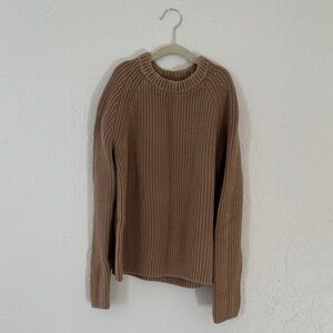 Quince Tan Women's Crew Neck Sweater